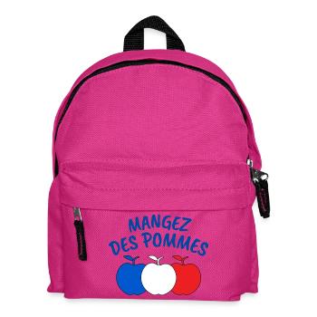 pomme, mangez des pommes - Sac à dos Enfant - fuchsia - Devant