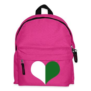 Un cœur pour la Saxe : blanc, vert - Sac à dos Enfant - fuchsia - Devant