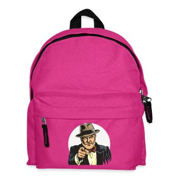 Vintage-Gangster Zeigefinger (I want you!) - Kinder Rucksack - Fuchsia - Vorne
