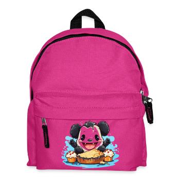 Kawaii Panda mit Kuchenfest - Kinder Rucksack - Fuchsia - Vorne