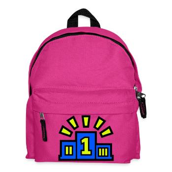 Sieger Podest Platz 1 Champion - Kinder Rucksack - Fuchsia - Vorne