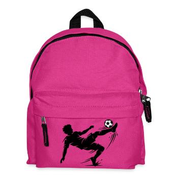 Fallrückzieher Fussball Silhouette - Kinder Rucksack - Fuchsia - Vorne