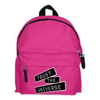 Trust The Universe Spiritual Universe Quote Logo - Kids' Backpack - fuchsia - Front