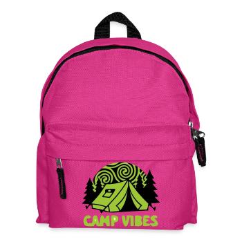 Zelt Camp Vibes Logo - Kinder Rucksack - Fuchsia - Vorne