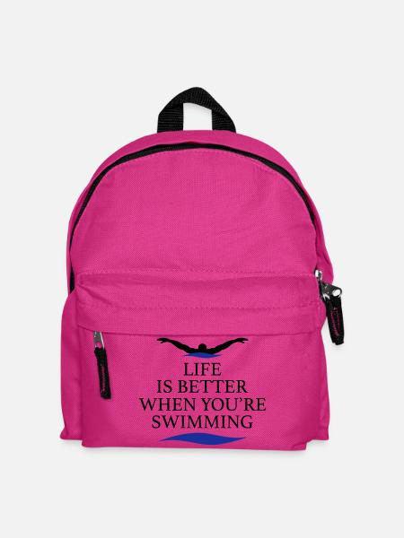 Schwimmen - Kinder Rucksack - Fuchsia