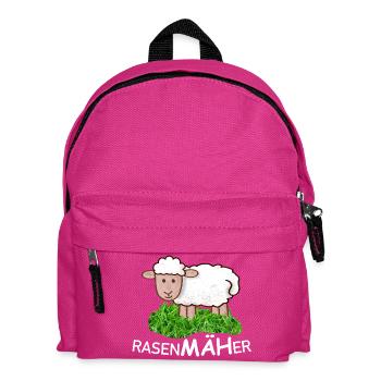 RasenMäher Schaf im Gras - Kinder Rucksack - Fuchsia - Vorne