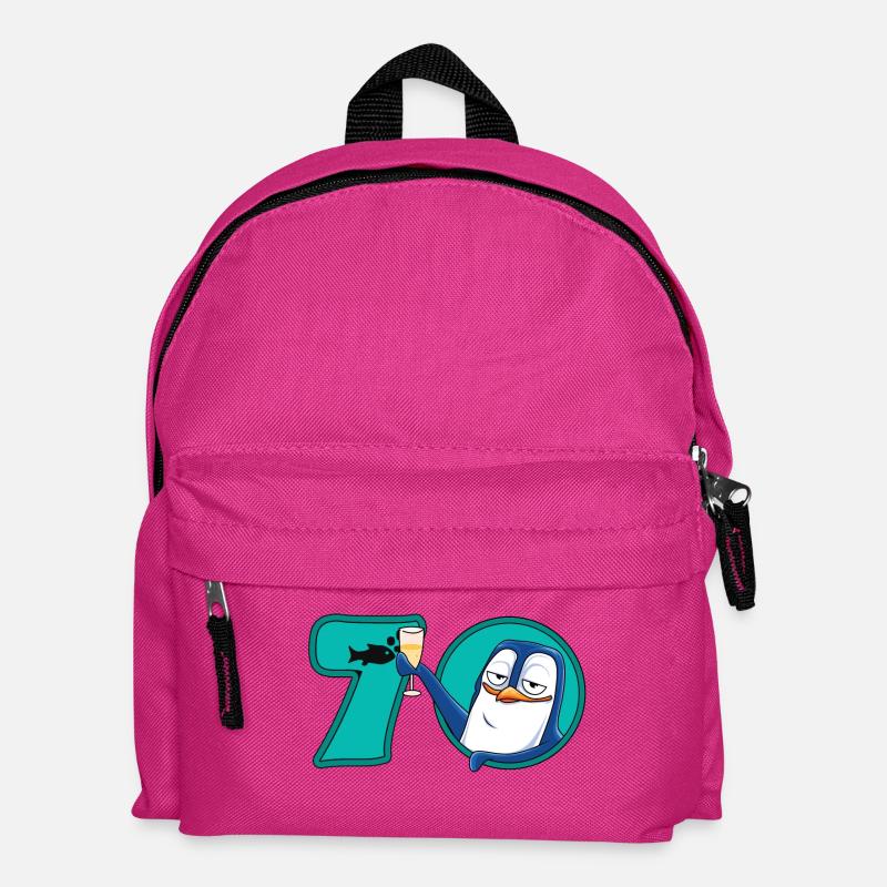 70 Years Anniversary Penguin - Kids' Backpack - fuchsia