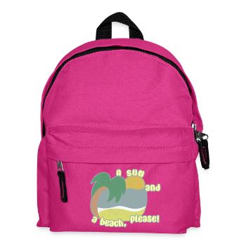 Sun and Beach - Kids' Backpack - fuchsia - Front