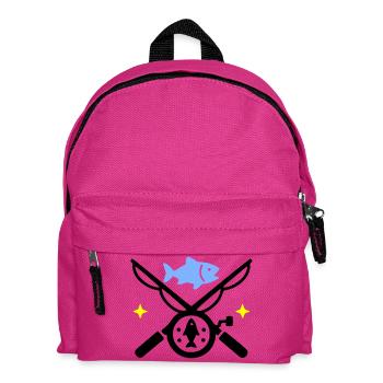Fishing & Fishing | Petri Heil Hobby Logo - Kids' Backpack - fuchsia - Front