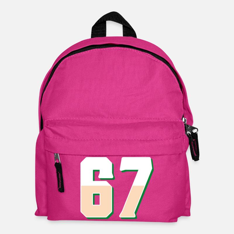 6 7 – Trendy minimalist text design, - Kids' Backpack - fuchsia