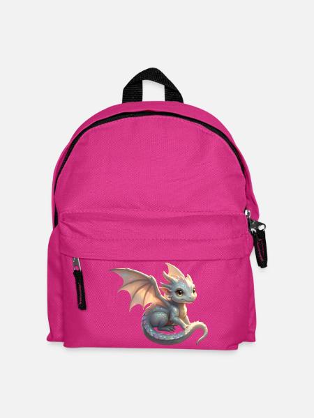 Kleiner süßer Drache - Kinder Rucksack - Fuchsia