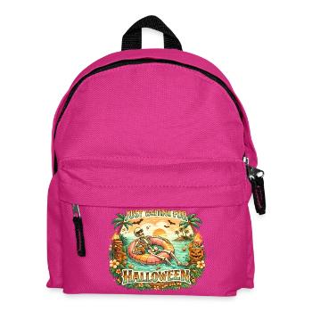Waiting for Halloween Skeleton Hallloween Anticipation - Kids' Backpack - fuchsia - Front