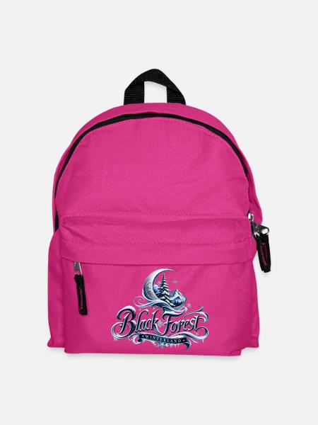 Schwarzwald Winterland Mondnacht - Kinder Rucksack - Fuchsia