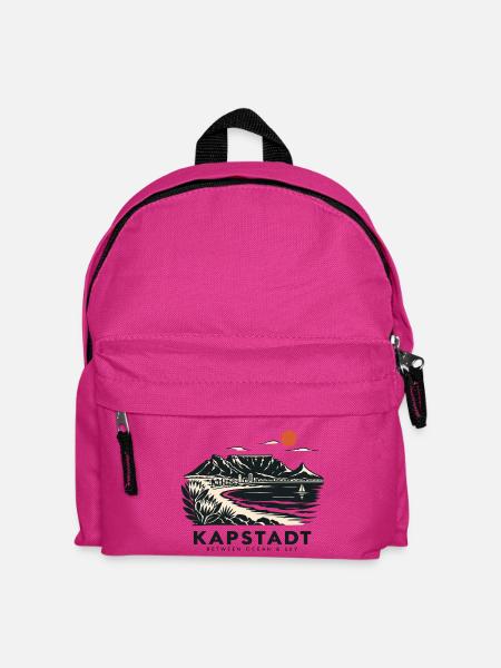 Kapstadt Küstenblick Linienstil - Kinder Rucksack - Fuchsia
