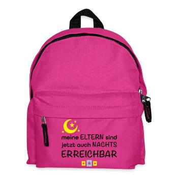 lustige Babysprüche - Kinder Rucksack - Fuchsia - Vorne