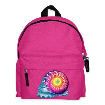Escargot coloré astucieux aux couleurs vives - Sac à dos Enfant - fuchsia - Devant