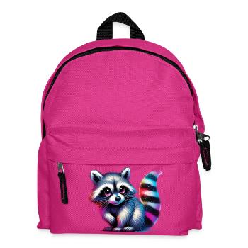 Waschbär - Kinder Rucksack - Fuchsia - Vorne