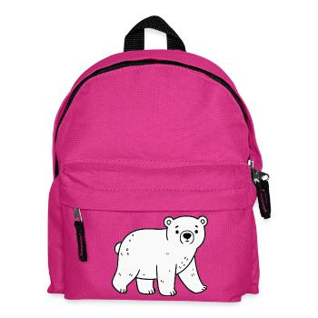 Polar bear - Kids' Backpack - fuchsia - Front