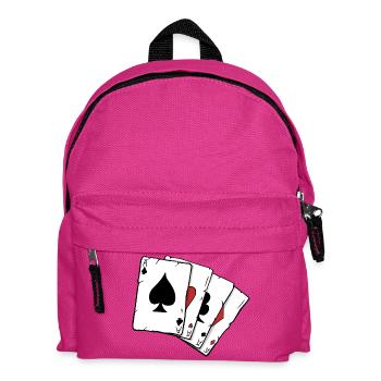 poker cards four aces illustration by Vexels - Sac à dos Enfant - fuchsia - Devant