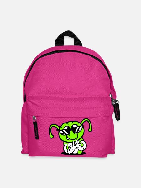 Caterpillar Middle Finger Insult Hole Sunglasses - Kids' Backpack - fuchsia