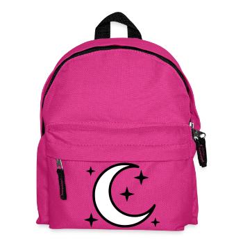 Crescent Moon & Stars | Magic Night - Kids' Backpack - fuchsia - Front