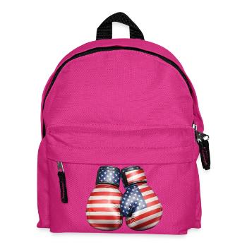 USA Flaggen Boxhandschuhe - Kinder Rucksack - Fuchsia - Vorne