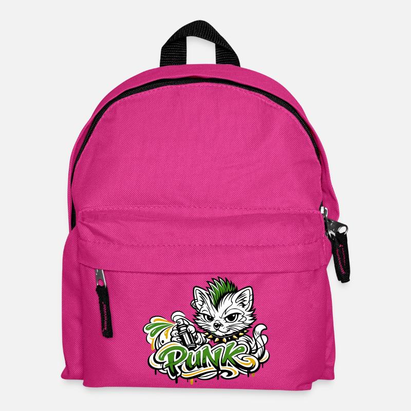 Punkkatz Graffiti Mohawk - Kinder Rucksack - Fuchsia