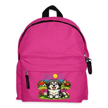 Serbien Reise Design Souvenir Balkan Urlaub - Kinder Rucksack - Fuchsia - Vorne