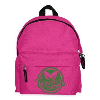 Vegan Power Emblem - Kinder Rucksack - Fuchsia - Vorne