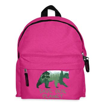 Bear Nature Forest Nature Conservation - Kids' Backpack - fuchsia - Front