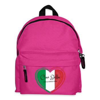 Ciao Bella Italian Heart - Kids' Backpack - fuchsia - Front