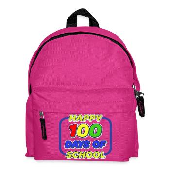 Happy 100 days of school - Schulkind Design - Kinder Rucksack - Fuchsia - Vorne