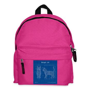 Technical Cats Illustration - Kids' Backpack - fuchsia - Front
