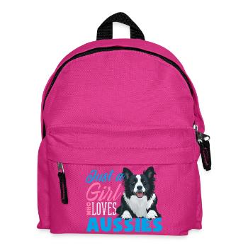 Australian Shepherd - Mein treuer Aussie - Kinder Rucksack - Fuchsia - Vorne