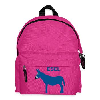 Esel in blau (und andere Farben) - Kinder Rucksack - Fuchsia - Vorne