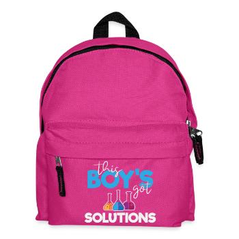 Dieser Junge hat Lösungen - Kinder Rucksack - Fuchsia - Vorne