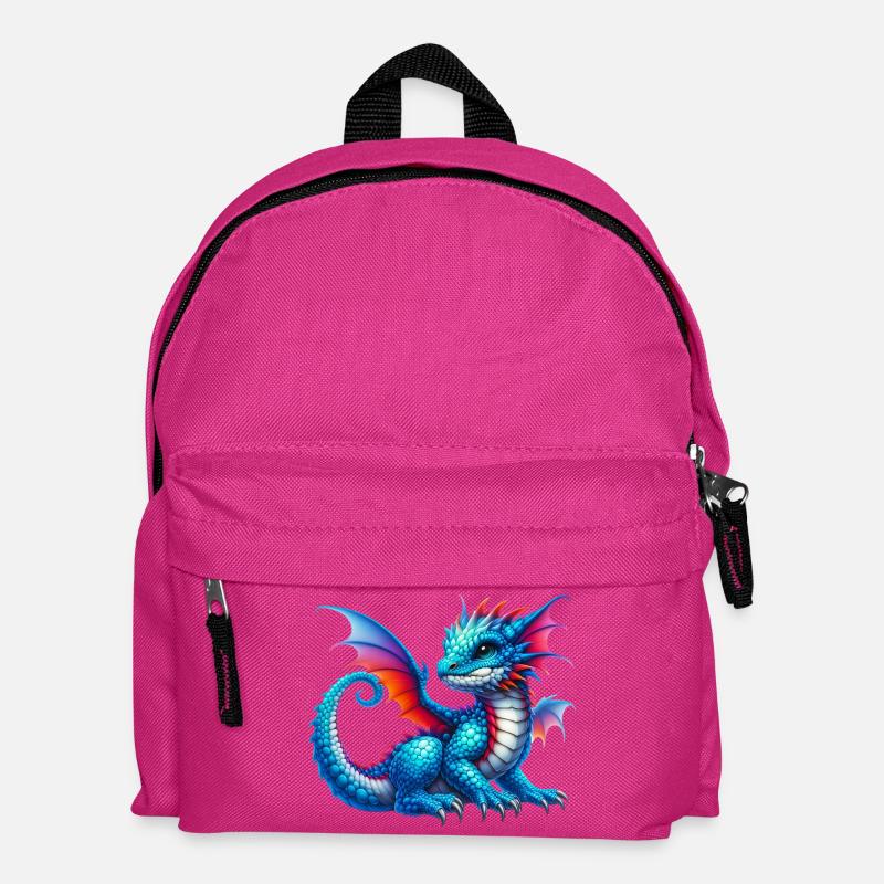 Drache - Kinder Rucksack - Fuchsia