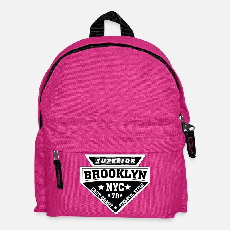 Brooklyn NYC Athletic Schild - Kinder Rucksack - Fuchsia