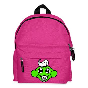 Frosch Kröte Baby Schnuller Mama Papa Kind Familie - Kinder Rucksack - Fuchsia - Vorne