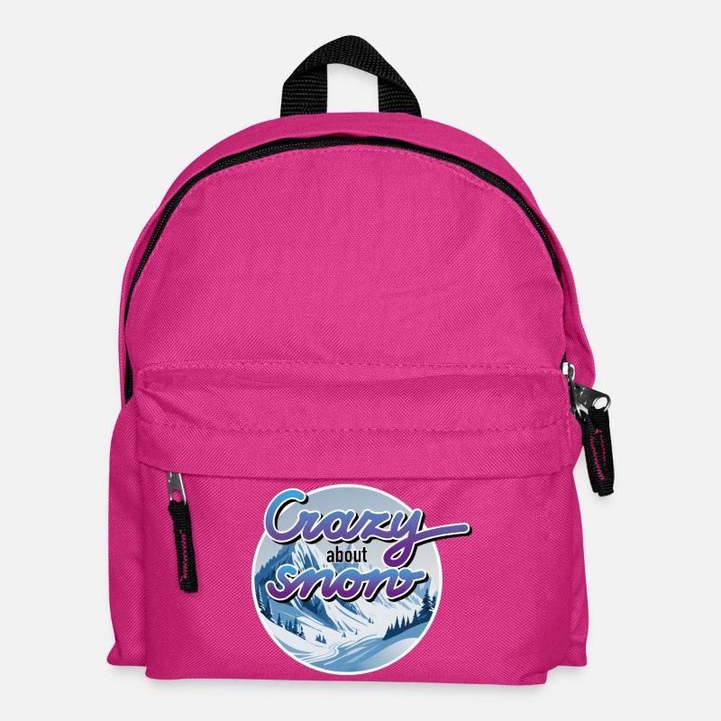 Winter, Berge, Schnee - Kinder Rucksack - Fuchsia
