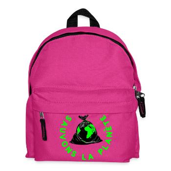 Rette den Planeten - Kinder Rucksack - Fuchsia - Vorne