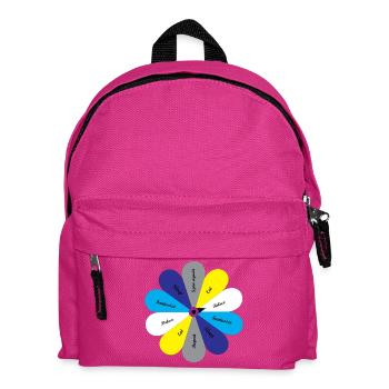 Ein einfaches Leben, entspannen, fantasieren, essen, schlafen - Kinder Rucksack - Fuchsia - Vorne