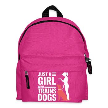 Juste une fille qui entraîne des chiens Fierté de dresseuse - Sac à dos Enfant - fuchsia - Devant