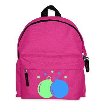 Neon-Weihnachtskugeln Duo - Kinder Rucksack - Fuchsia - Vorne