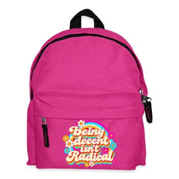 Being Decent Isn't Radical Retro - Kinder Rucksack - Fuchsia - Vorne