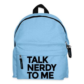 Talk Nerdy To Me - Kinder Rucksack - Hellblau - Vorne