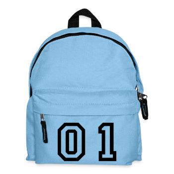 number - 01 - zero one - Kids' Backpack - light blue - Front