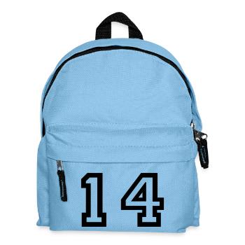 nombre - 14 - quatorze - Sac à dos Enfant - bleu clair - Devant