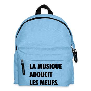 La musique adoucit les meufs - Sac à dos Enfant - bleu clair - Devant