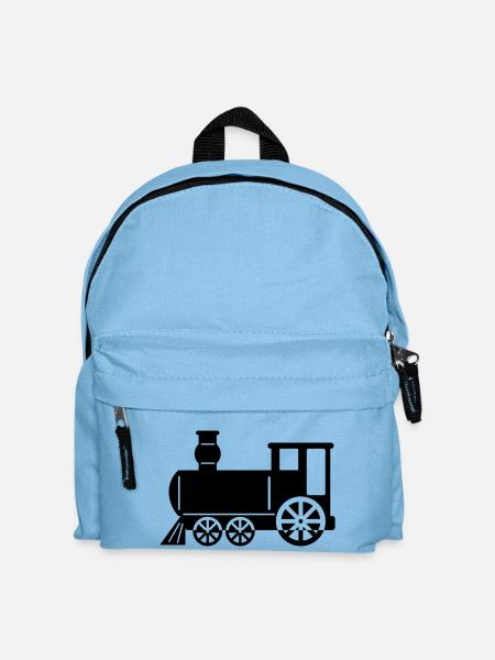 dampflok - Kinder Rucksack - Hellblau